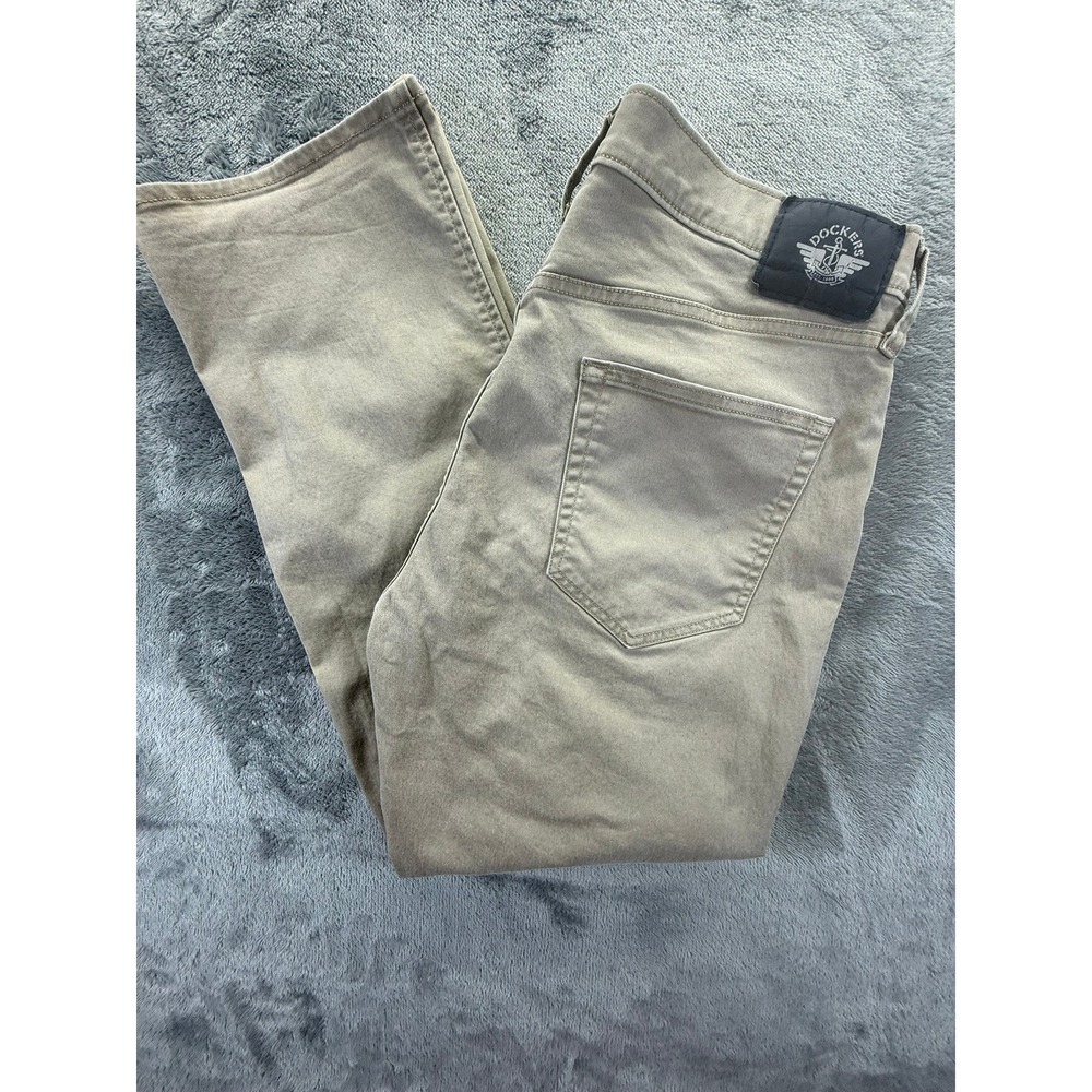 Dockers Mens Khaki Straight Leg Chino Pants 56790-0001 Tan 34x29